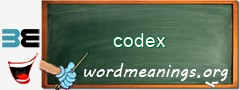 WordMeaning blackboard for codex